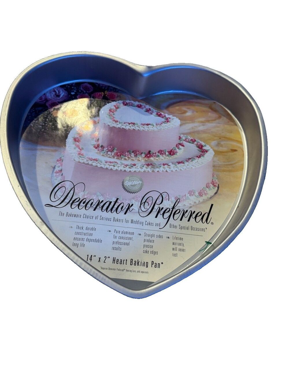 Wilton Decorative Preferred 14-Inch X 2 Heart Shaped Love Cake Baking Mold Pan